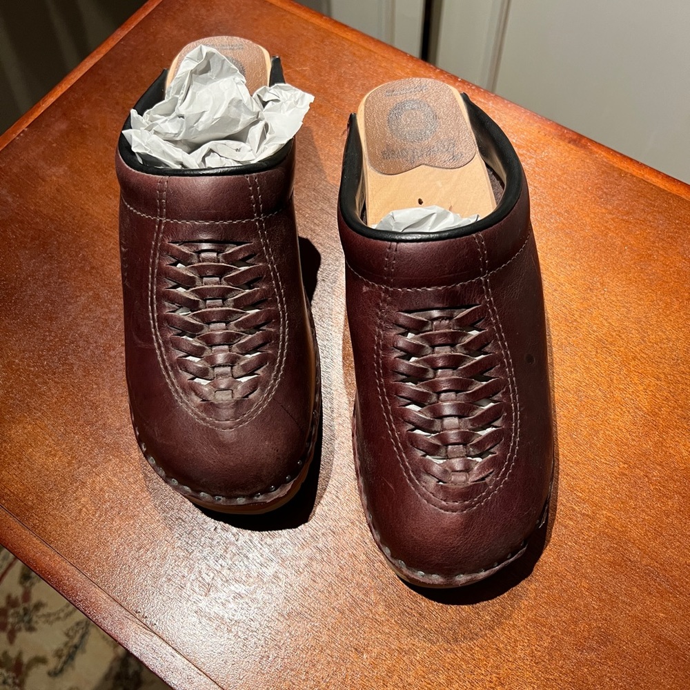 Troentorp Clogs Wright in Brown Leather size 37